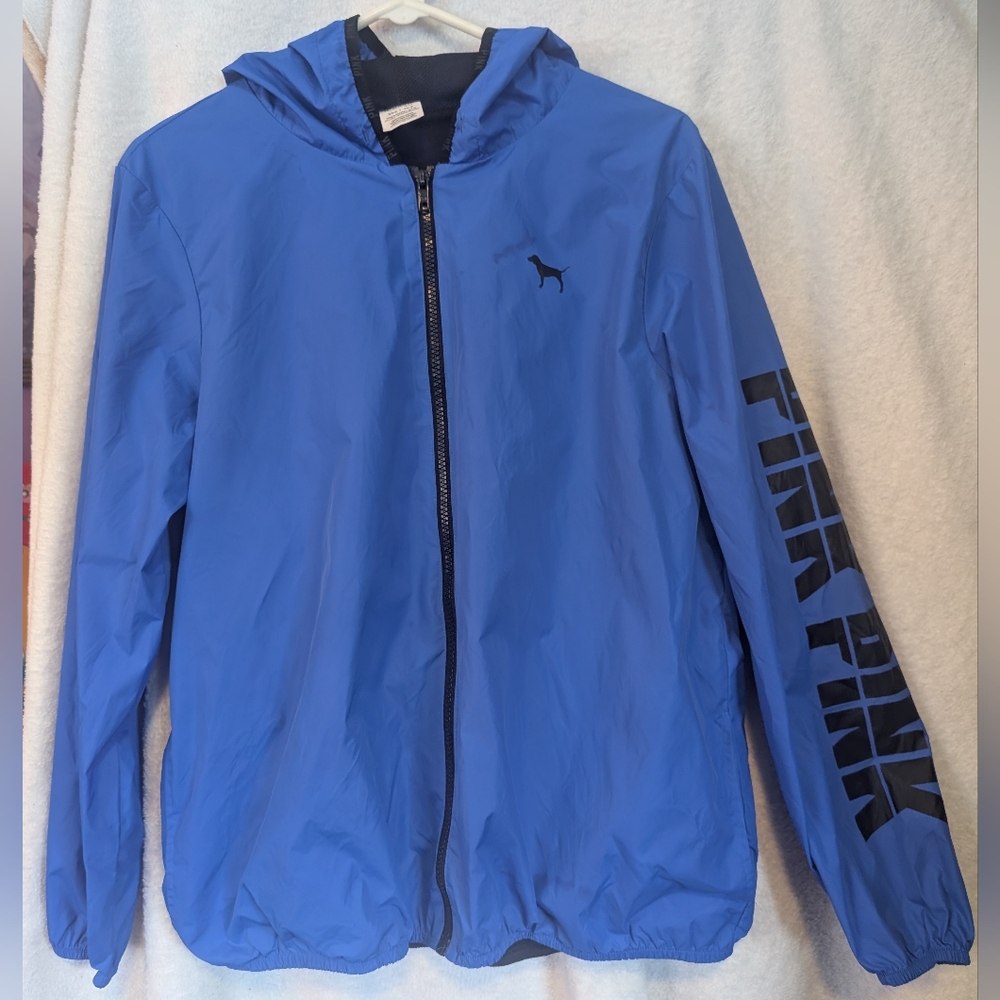 Victoria's Secret PINK Blue Windbreaker Jacket